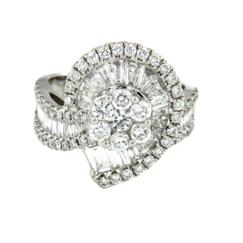 BOLZANO, anillo de oro blanco con diamantes - Roman Joyero