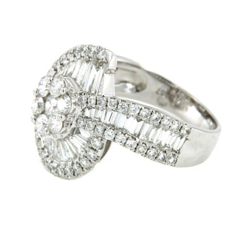 BOLZANO, anillo de oro blanco con diamantes - Roman Joyero