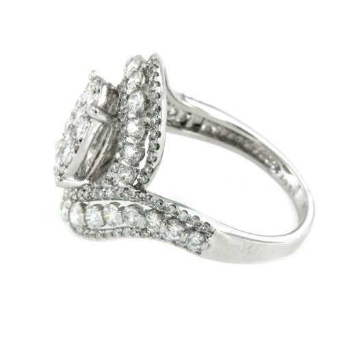 ISCHIA, anillo de oro blanco con diamantes - Roman Joyero