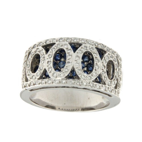 MAN-SAGAR, anillo de zafiros y diamantes - Roman Joyero