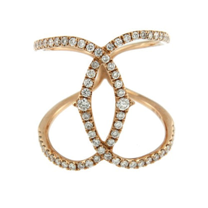 HARMONY, anillo de oro rosa con diamantes - Roman Joyero