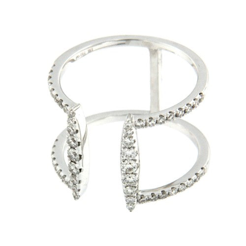 JUREL, anillo de oro blanco con diamantes - Roman Joyero