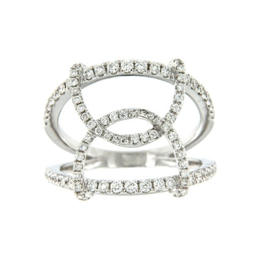 AGATON, anillo de oro blanco con diamantes - Roman Joyero