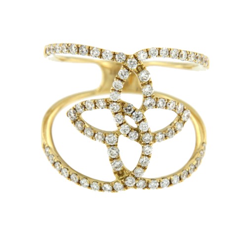 AVALON, anillo de oro amarillo con diamantes - Roman Joyero