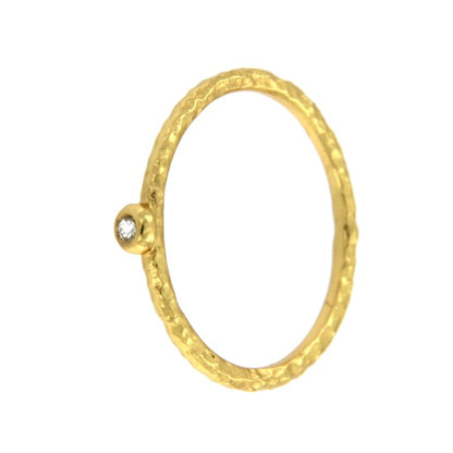 ADELFILLA, anillo de plata dorado con circonita. - Roman Joyero