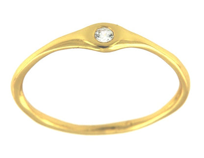 ESTRECILIA, anillo de plata dorada con circonitas. - Roman Joyero