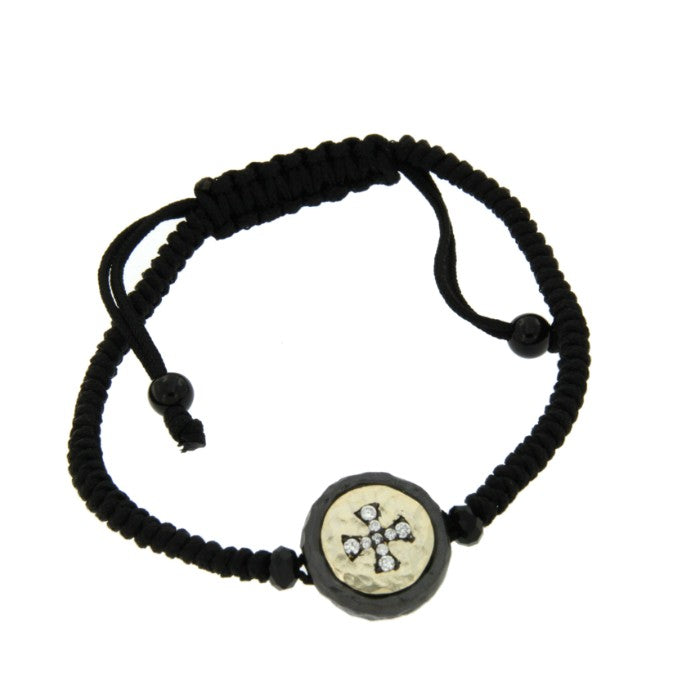 CHAUCER, pulsera de plata con macrame. - Roman Joyero