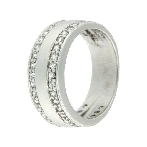 ENRICO, anillo de plata con circonitas - Roman Joyero