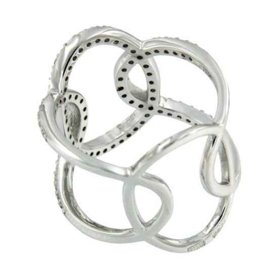 ETNEA, anillo de plata con circonitas - Roman Joyero