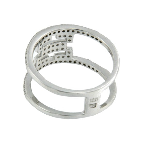 EQUUS, anillo de plata con circonitas - Roman Joyero