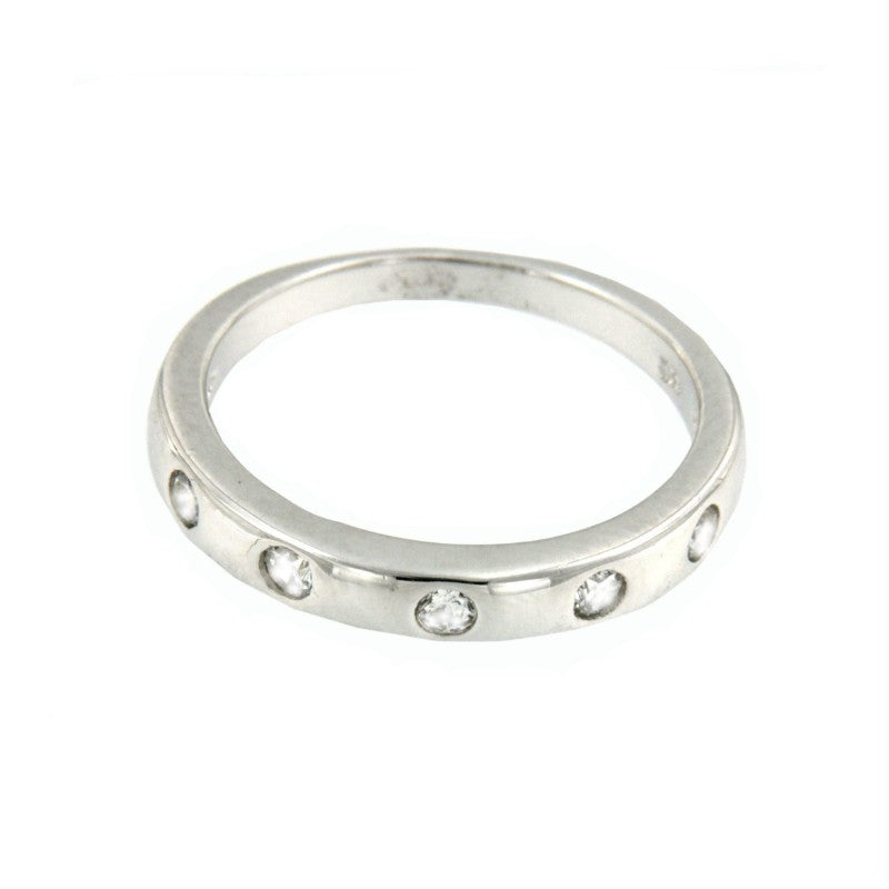 ELIADA, anillo de plata con circonitas - Roman Joyero