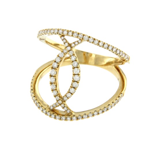 WANDA, anillo de oro amarillo y diamantes - Roman Joyero