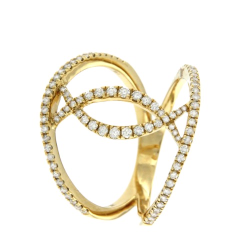 WANDA, anillo de oro amarillo y diamantes - Roman Joyero