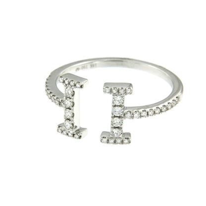 AIONA, anillo de oro blanco con diamantes - Roman Joyero