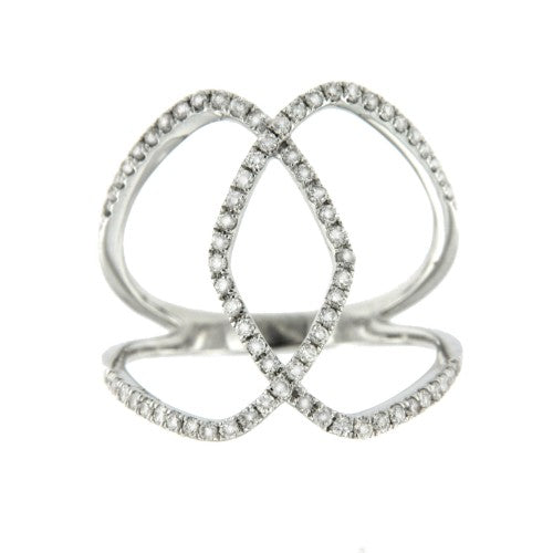ATLANTES, anillo de oro blanco con diamantes - Roman Joyero