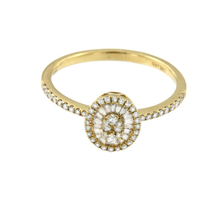 BRIBON, anillo de oro amarillo con diamantes - Roman Joyero