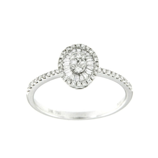 CANDILEJAS, anillo de oro blanco con diamantes - Roman Joyero