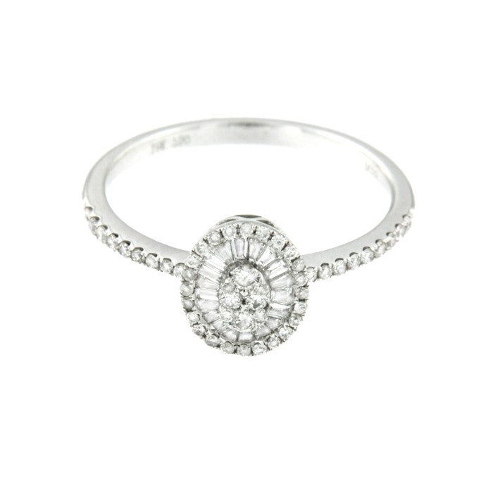 CANDILEJAS, anillo de oro blanco con diamantes - Roman Joyero
