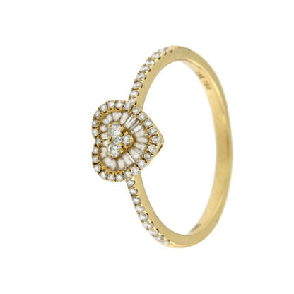 CASANDRA, anillo de oro amarillo con diamantes - Roman Joyero