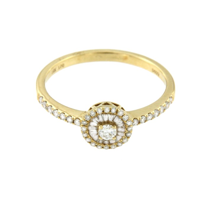 CEPHEUS, anillo de oro amarillo con diamantes - Roman Joyero