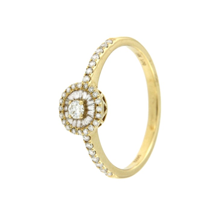 CEPHEUS, anillo de oro amarillo con diamantes - Roman Joyero
