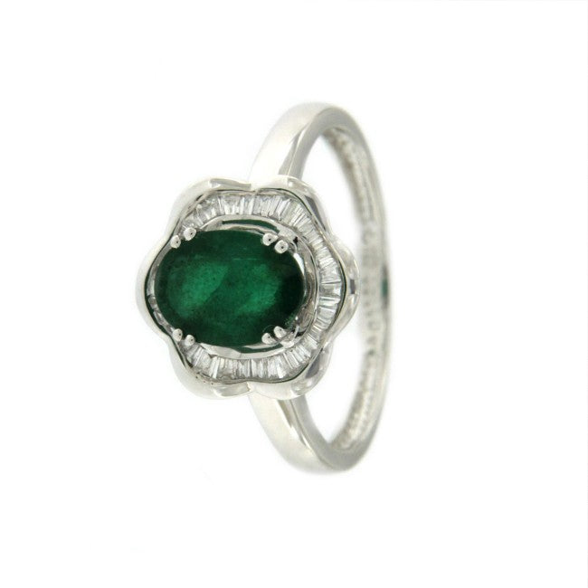 KRAKEN, anillo de compromiso con esmeralda y diamante - Roman Joyero