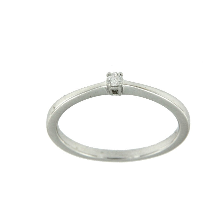 DREGOL, anillo fino de compromiso en oro blanco - Roman Joyero