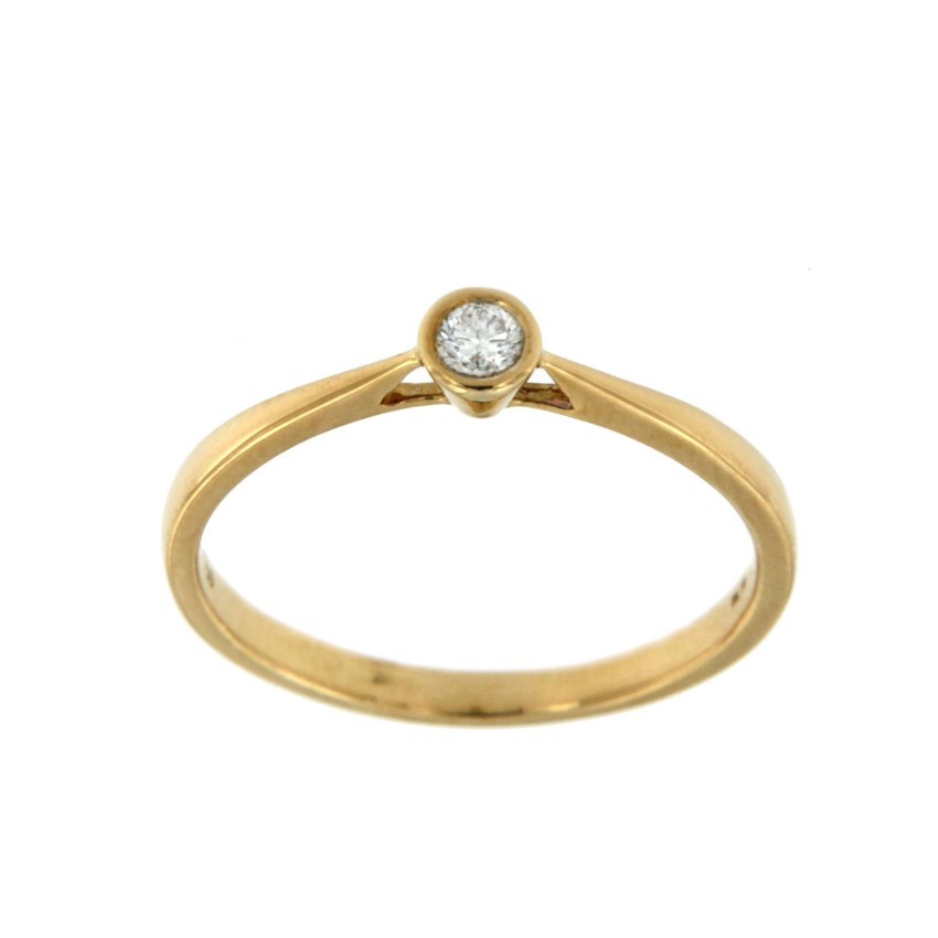 DRETINE, anillo de compromiso en oro amarillo - Roman Joyero