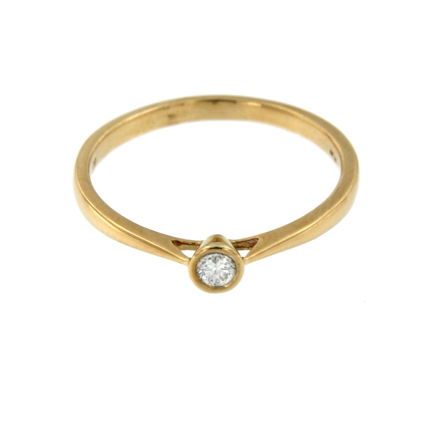 DRETINE, anillo de compromiso en oro amarillo - Roman Joyero