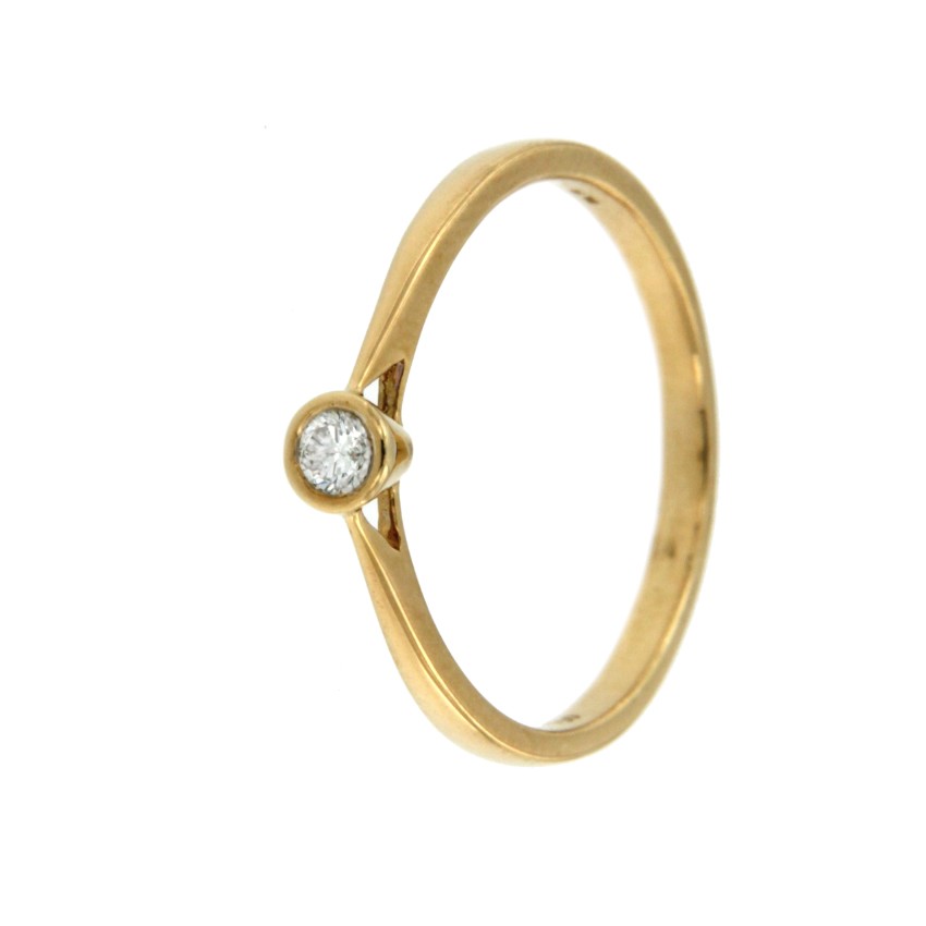 DRETINE, anillo de compromiso en oro amarillo - Roman Joyero