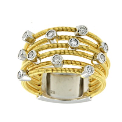NASTIA, anillo de plata extravagante con circonitas - Roman Joyero