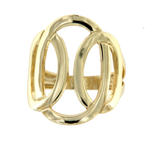 SENISE,anillo de plata dorada con eslabones - Roman Joyero