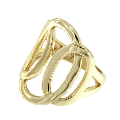 SENISE,anillo de plata dorada con eslabones - Roman Joyero