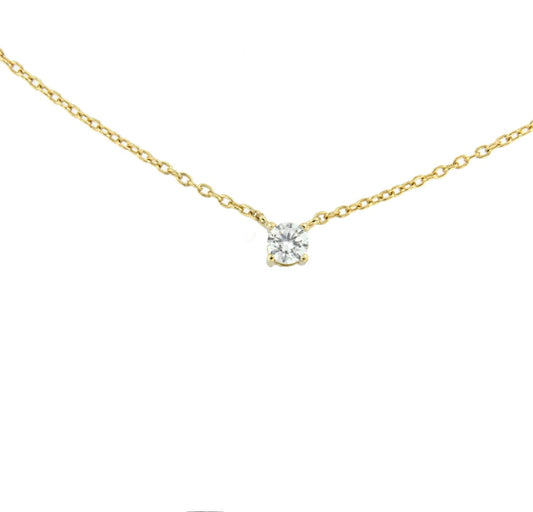 LOUISE, cadena de plata con solitario - Roman Joyero