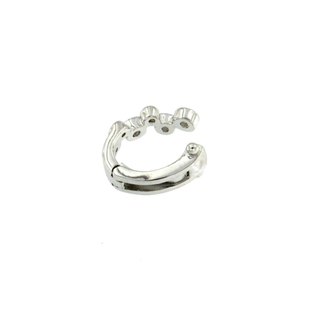 GANYA, ear cuff de plata con circonitas - Roman Joyero