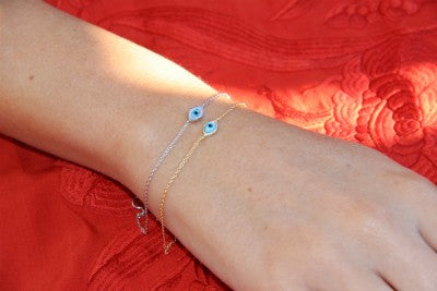 STERN, pulsera de plata dorada con dije - Roman Joyero