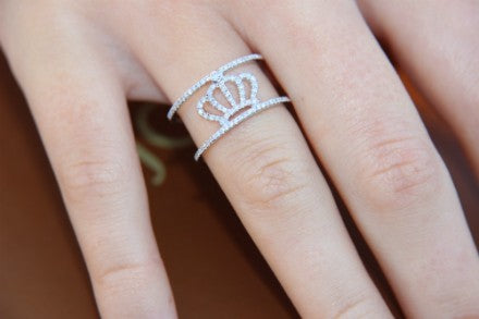 MAJESTY, anillo de oro blanco con diamantes - Roman Joyero