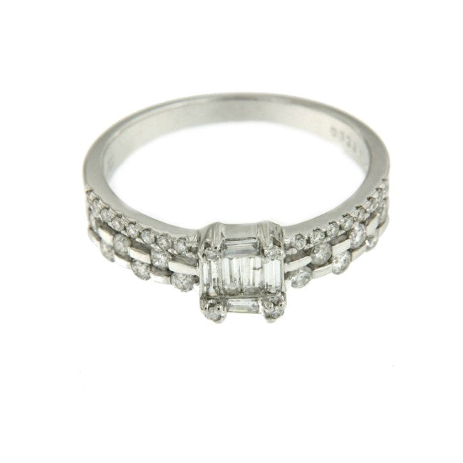 CIDRA anillo de oro blanco con diamantes - Roman Joyero